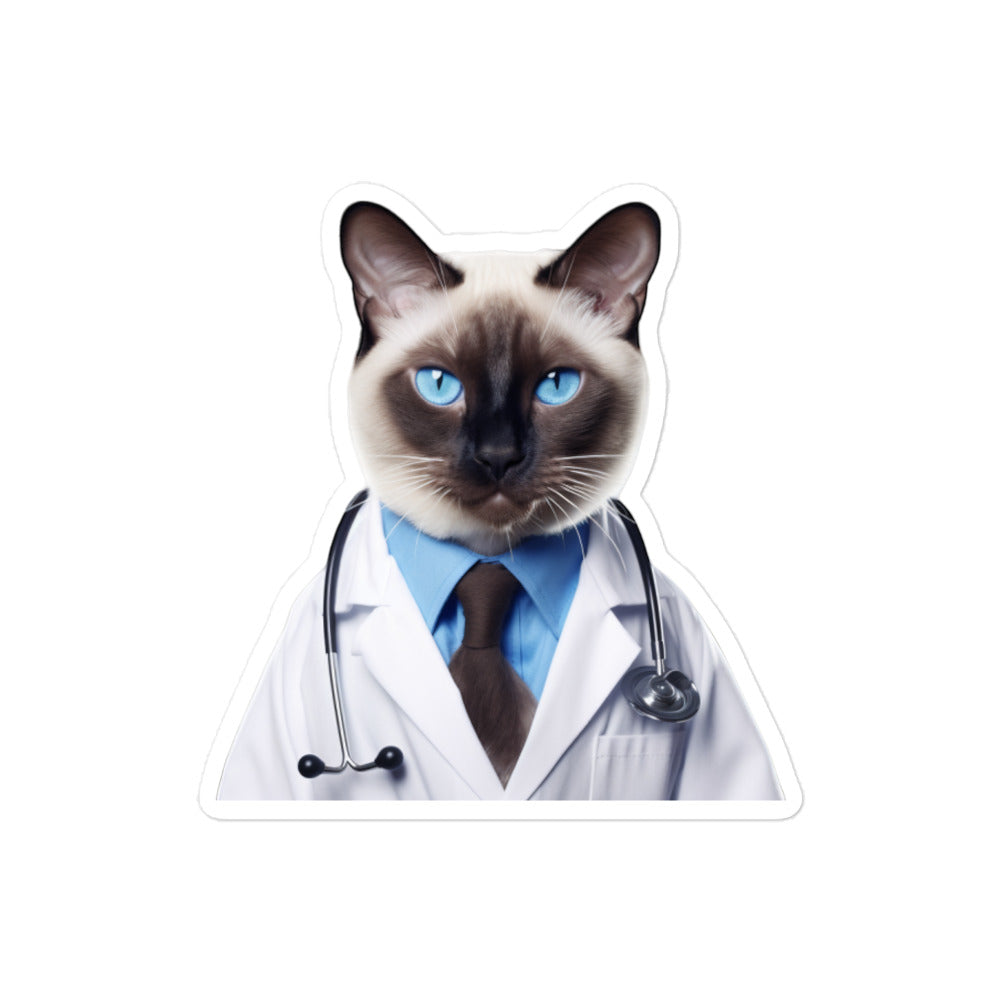 Siamese Doctor Sticker - Stickerfy.ai
