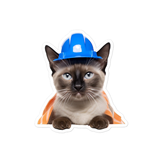 Siamese Contractor Sticker - Stickerfy.ai