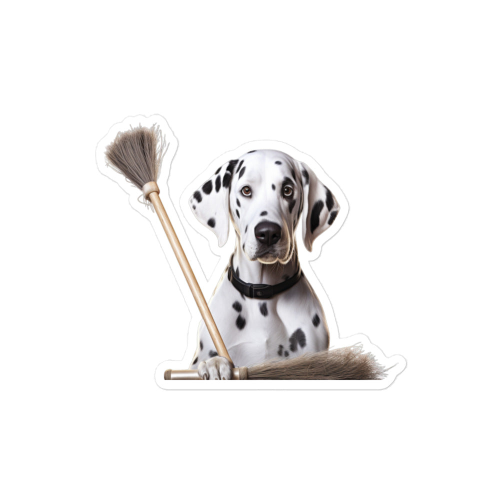 Dalmatian Janitor Sticker - Stickerfy.ai