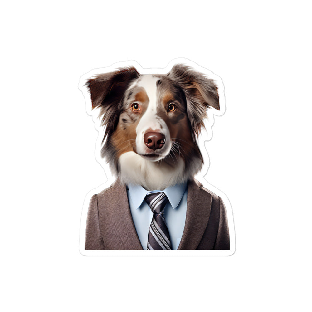 Australian Shepherd Sales Consultant Sticker - Stickerfy.ai