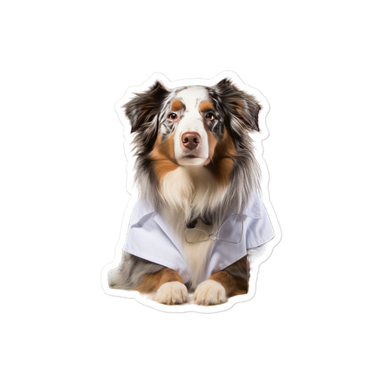 Australian Shepherd Pharmacist Sticker - Stickerfy.ai