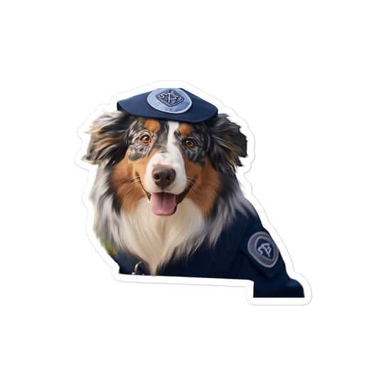 Australian Shepherd Mail Carrier Sticker - Stickerfy.ai