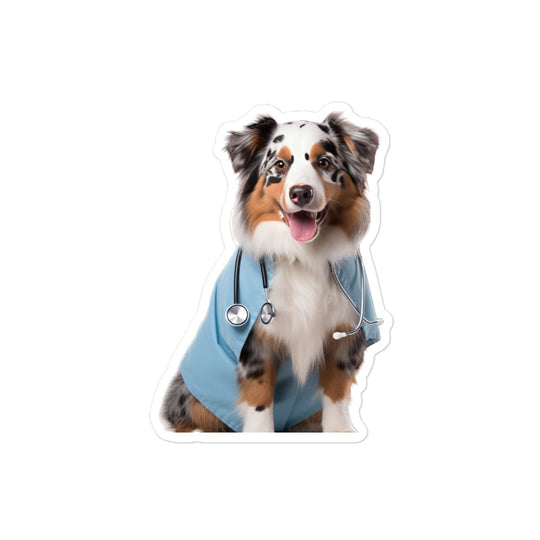 Australian Shepherd Doctor Sticker - Stickerfy.ai