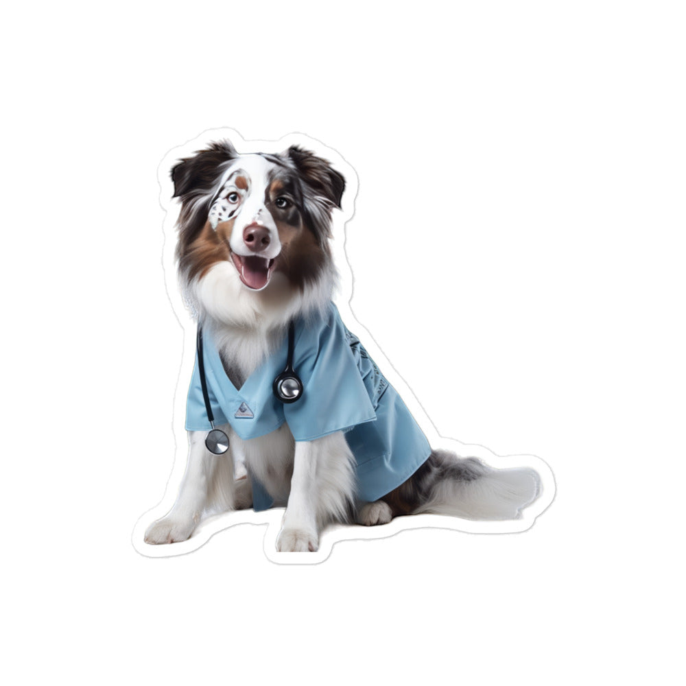 Australian Shepherd Doctor Sticker - Stickerfy.ai