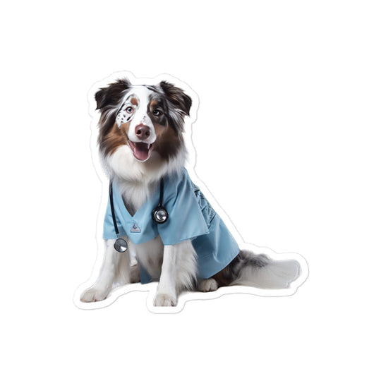 Australian Shepherd Doctor Sticker - Stickerfy.ai