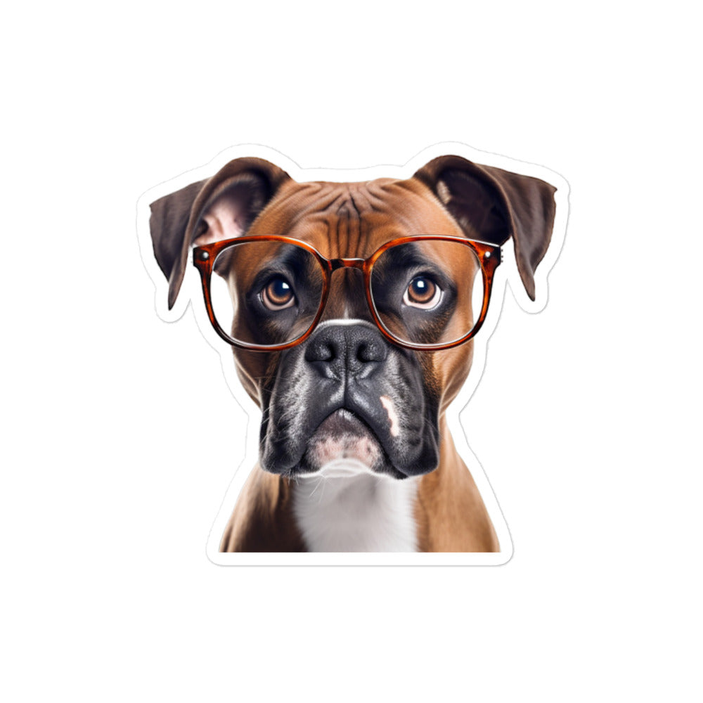 Boxer Student Sticker - Stickerfy.ai