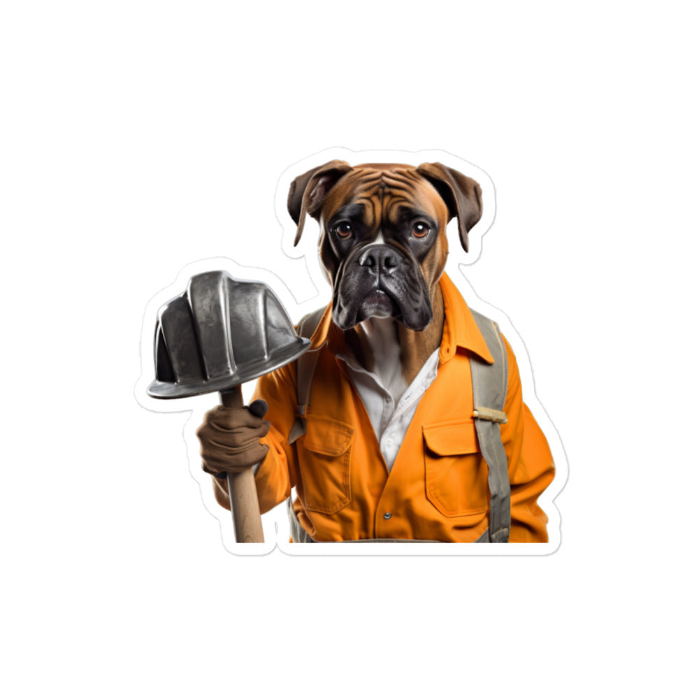 Boxer Janitor Sticker - Stickerfy.ai