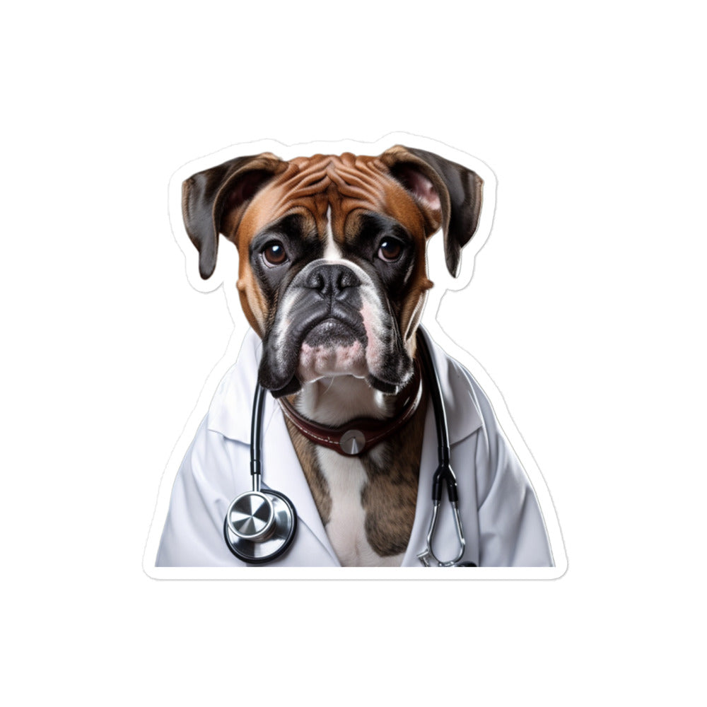 Boxer Doctor Sticker - Stickerfy.ai