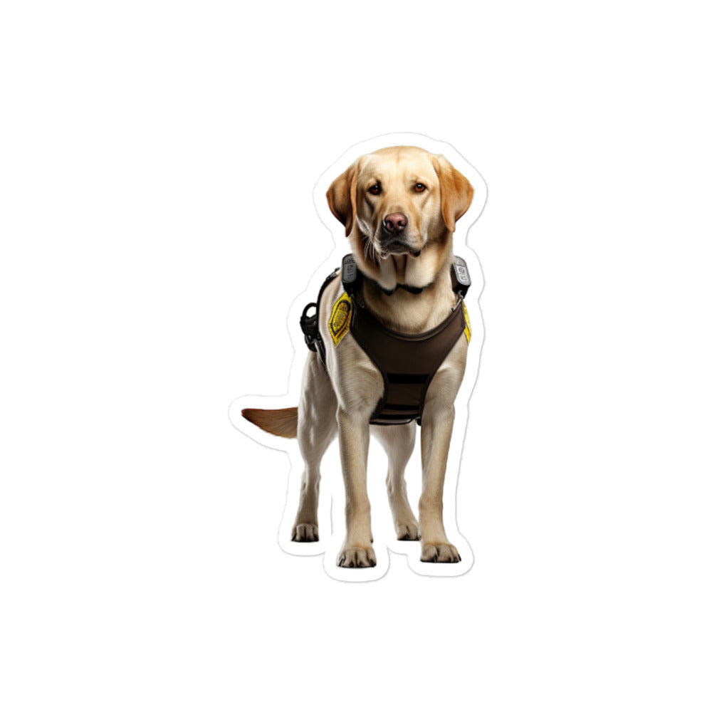 Labrador Retriever Security Officer Sticker - Stickerfy.ai