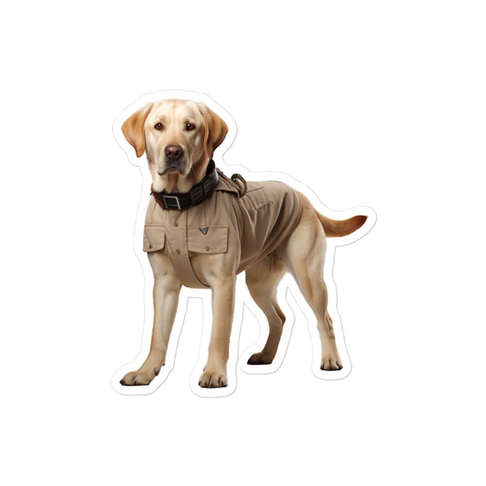 Labrador Retriever Security Officer Sticker - Stickerfy.ai