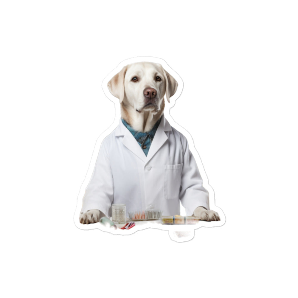 Labrador Retriever Pharmacist Sticker - Stickerfy.ai