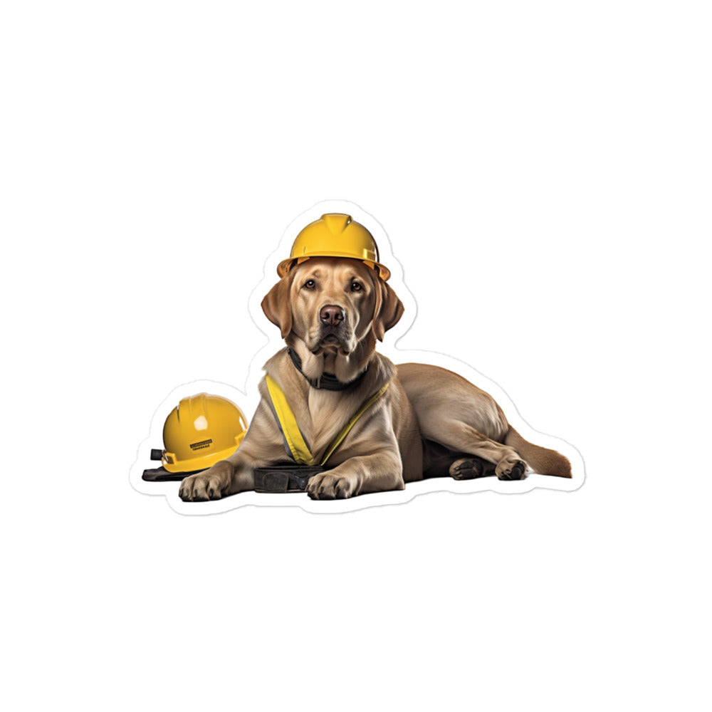 Labrador Retriever Contractor Sticker - Stickerfy.ai