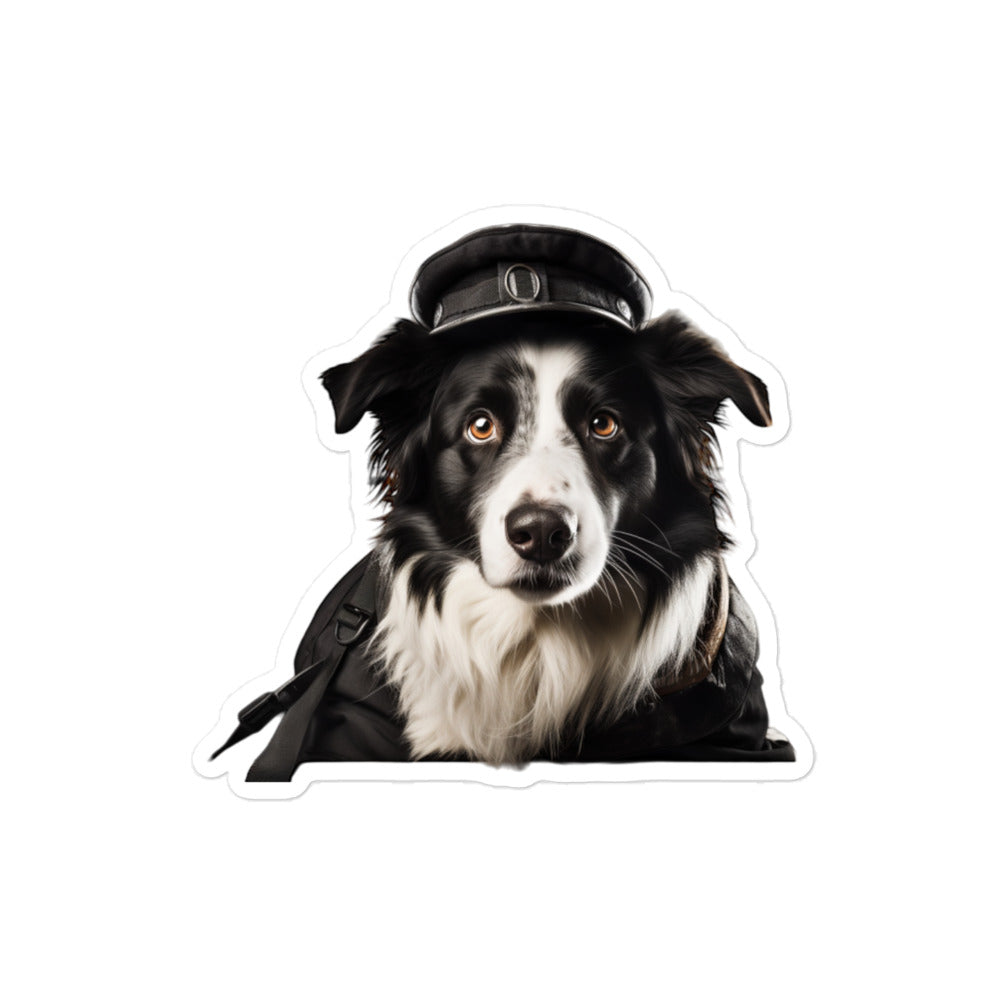 Border Collie Transit Operator Sticker - Stickerfy.ai