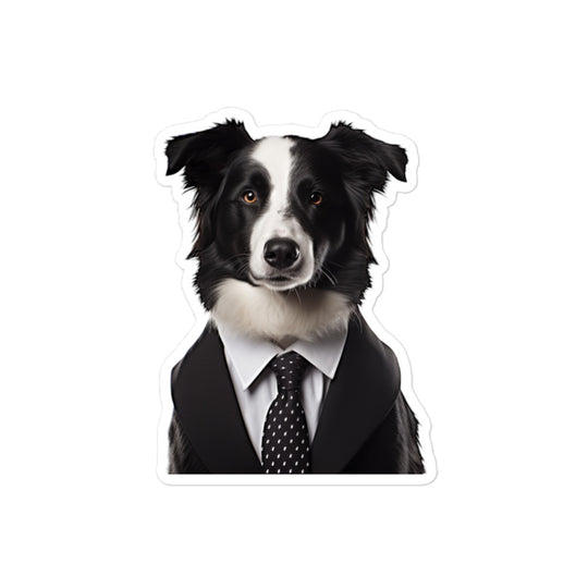 Border Collie Sales Consultant Sticker - Stickerfy.ai