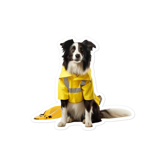 Border Collie Janitor Sticker - Stickerfy.ai