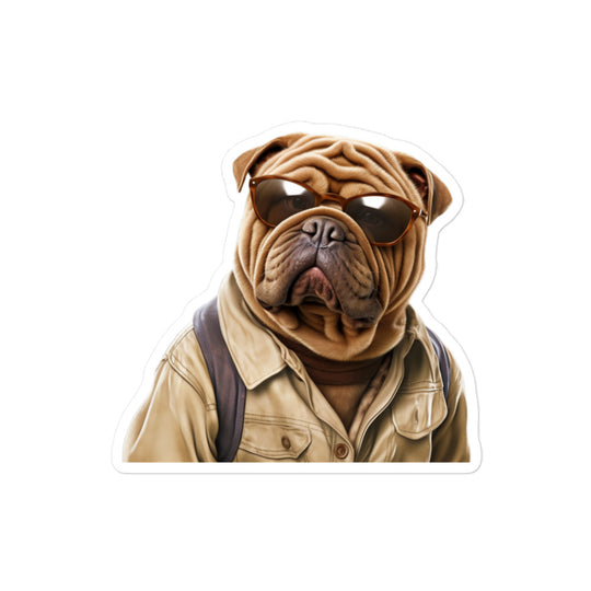 Shar Pei Student Sticker - Stickerfy.ai