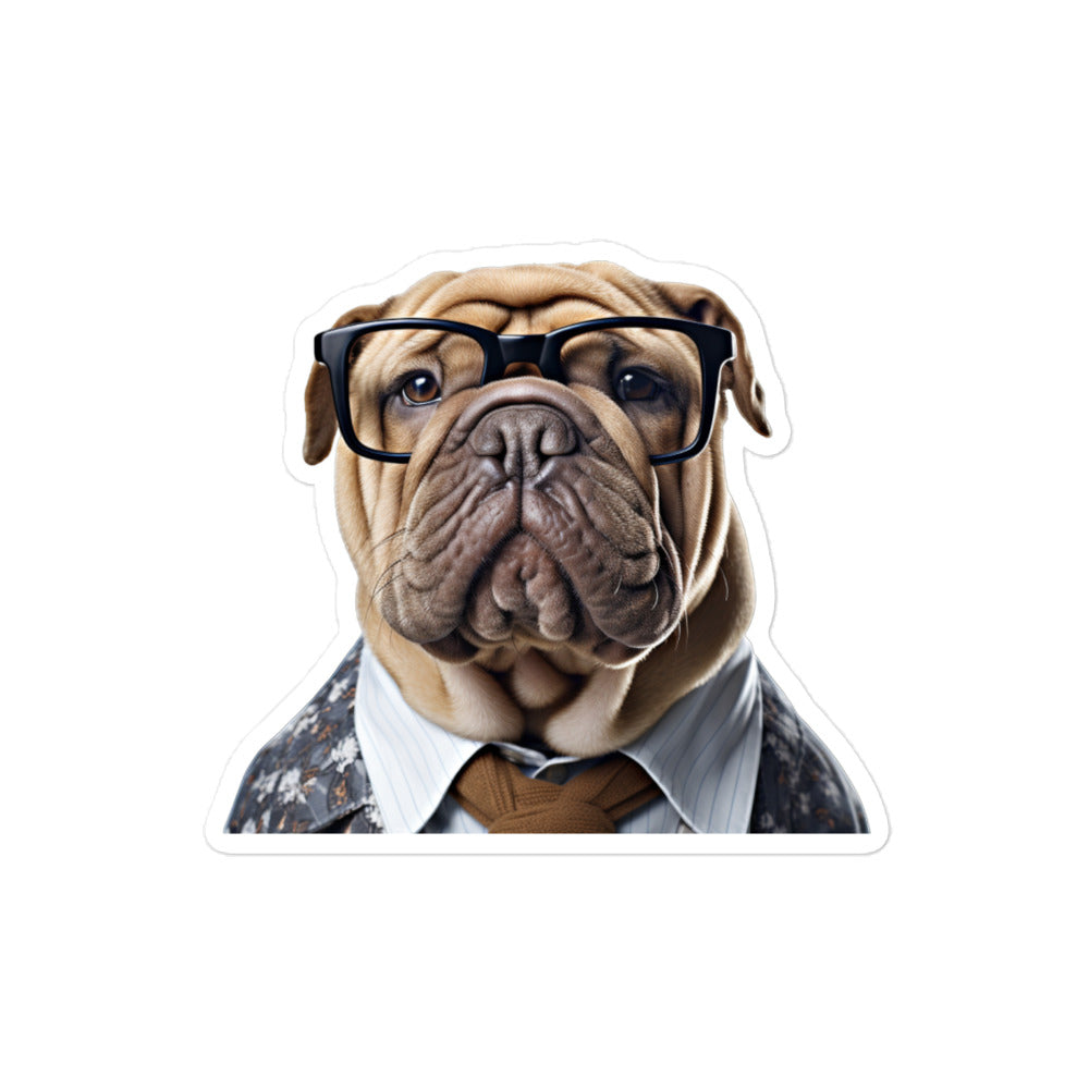 Shar Pei Student Sticker - Stickerfy.ai