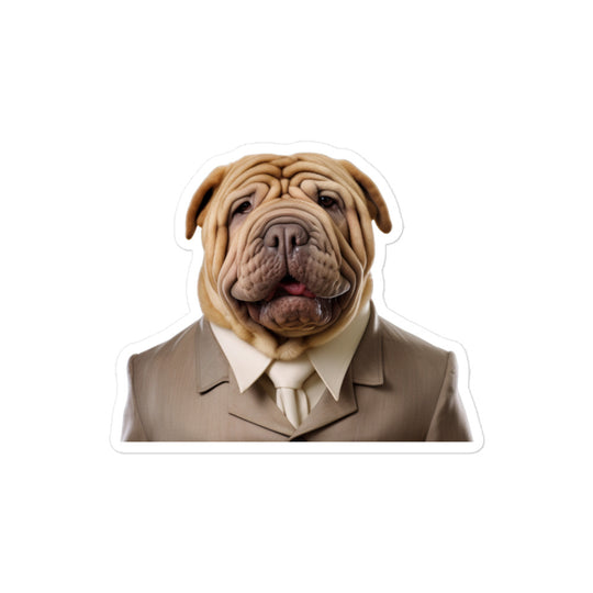 Shar Pei Hotel Staff Sticker - Stickerfy.ai