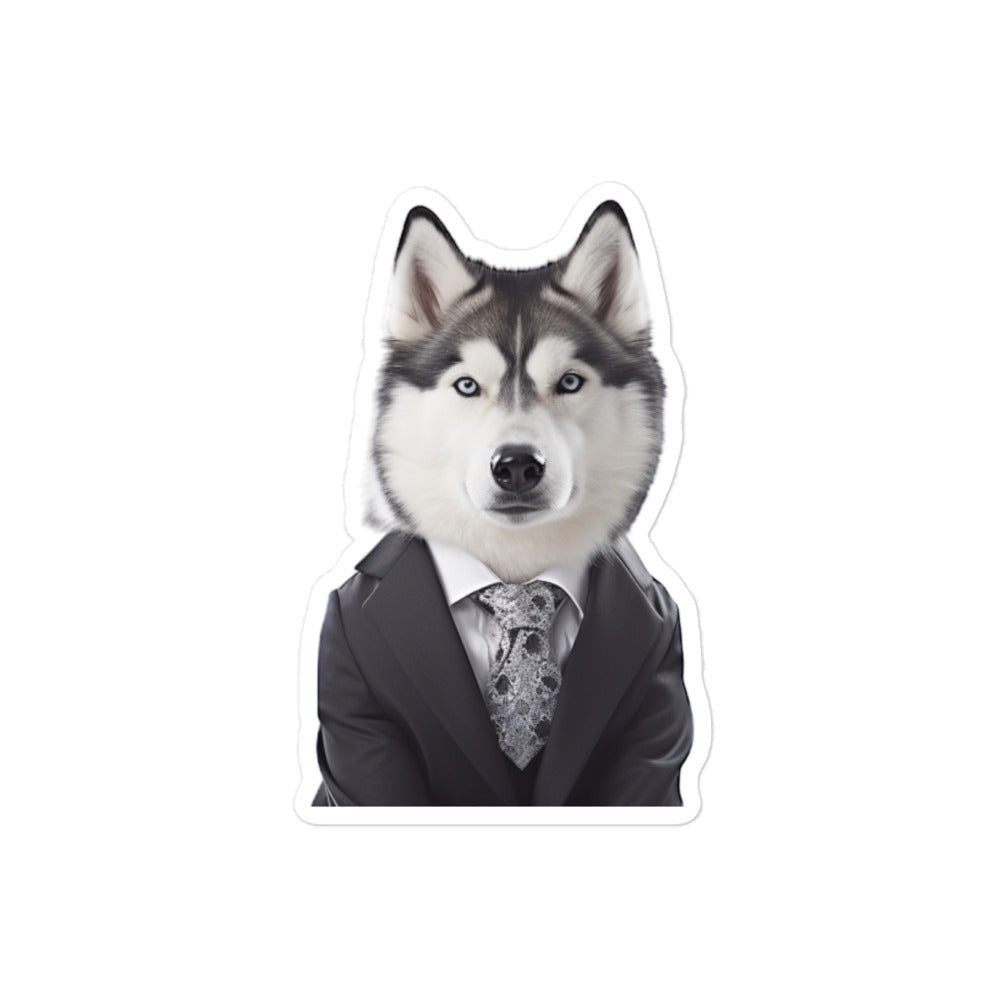 Siberian Husky Sales Consultant Sticker - Stickerfy.ai