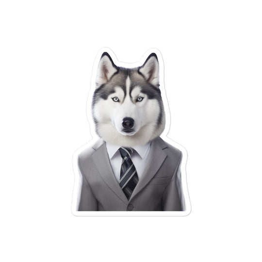 Siberian Husky Sales Consultant Sticker - Stickerfy.ai