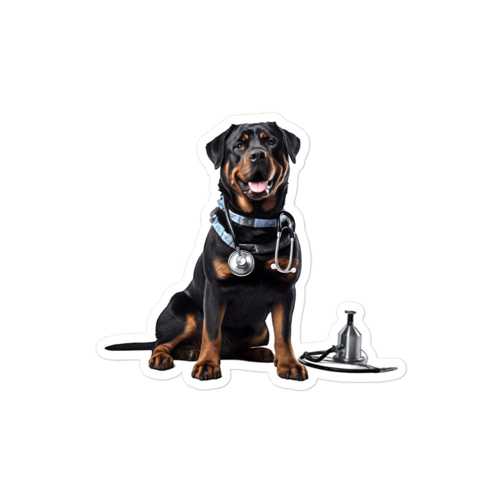 Rottweiler Doctor Sticker - Stickerfy.ai