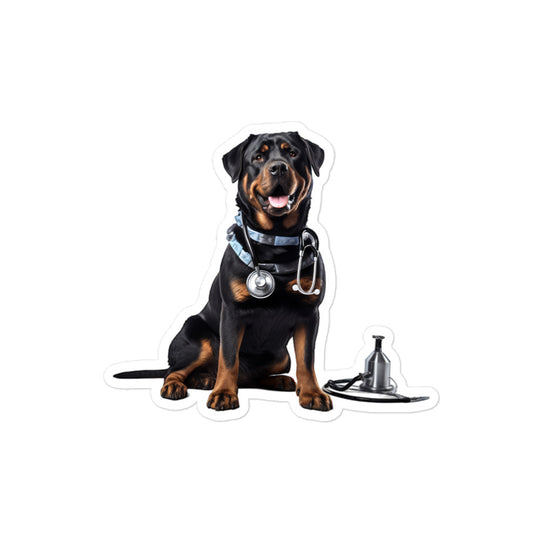 Rottweiler Doctor Sticker - Stickerfy.ai