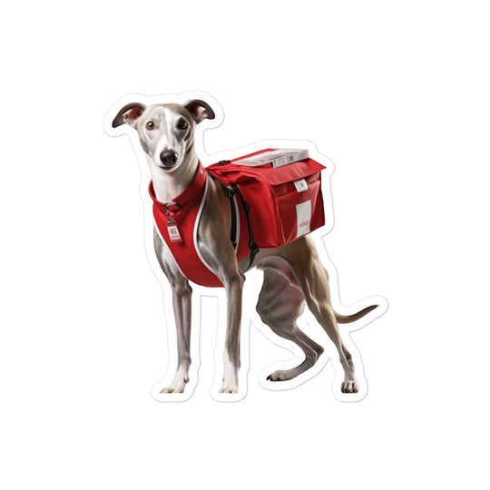 Whippet Mail Carrier Sticker - Stickerfy.ai