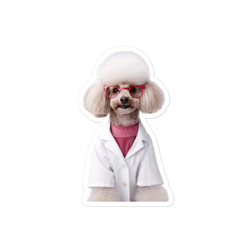 Poodle Pharmacist Sticker - Stickerfy.ai