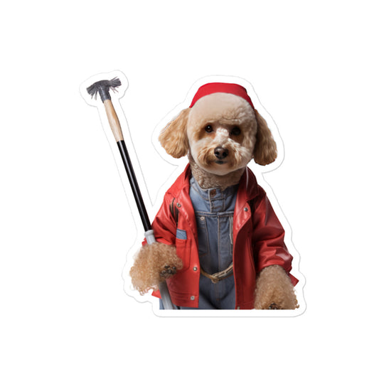 Poodle Janitor Sticker - Stickerfy.ai