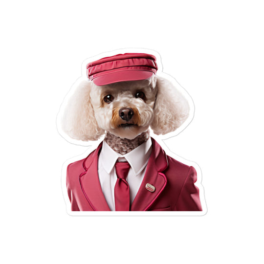 Poodle Hotel Staff Sticker - Stickerfy.ai