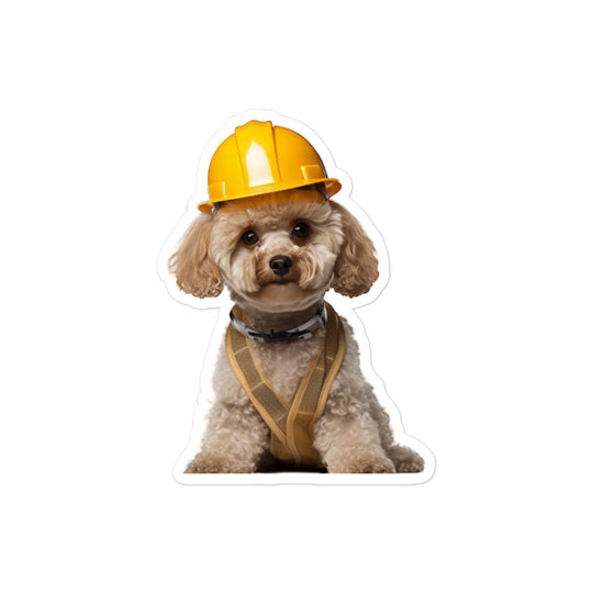 Poodle Contractor Sticker - Stickerfy.ai