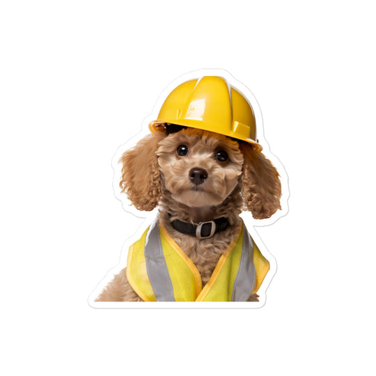 Poodle Contractor Sticker - Stickerfy.ai