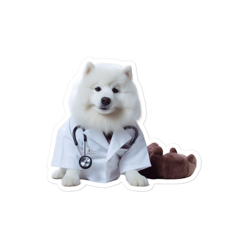 Samoyed Doctor Sticker - Stickerfy.ai