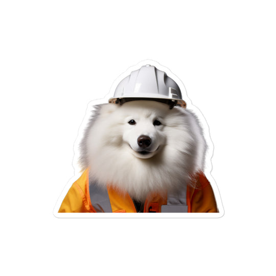 Samoyed Contractor Sticker - Stickerfy.ai