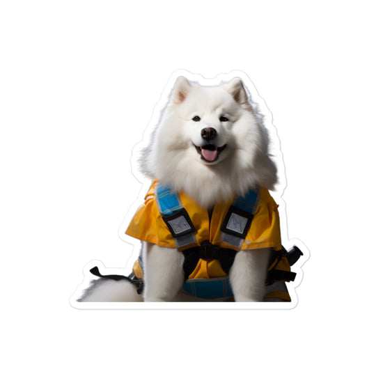 Samoyed Contractor Sticker - Stickerfy.ai