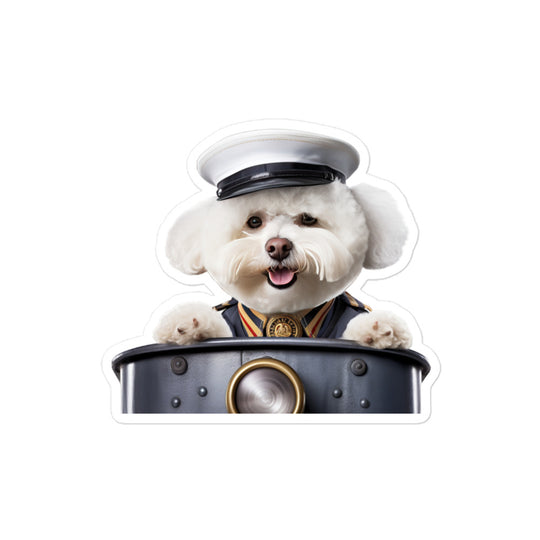 Bichon Frise Transit Operator Sticker - Stickerfy.ai