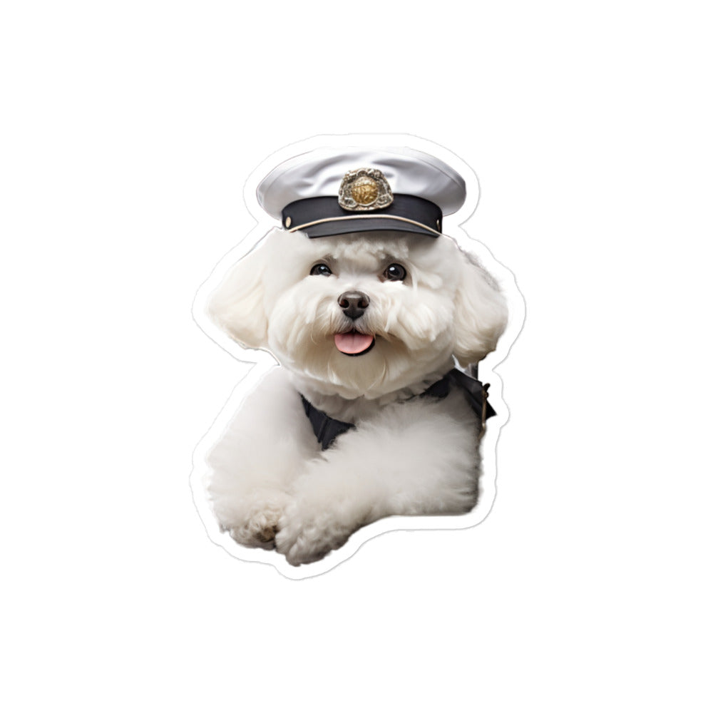 Bichon Frise Transit Operator Sticker - Stickerfy.ai