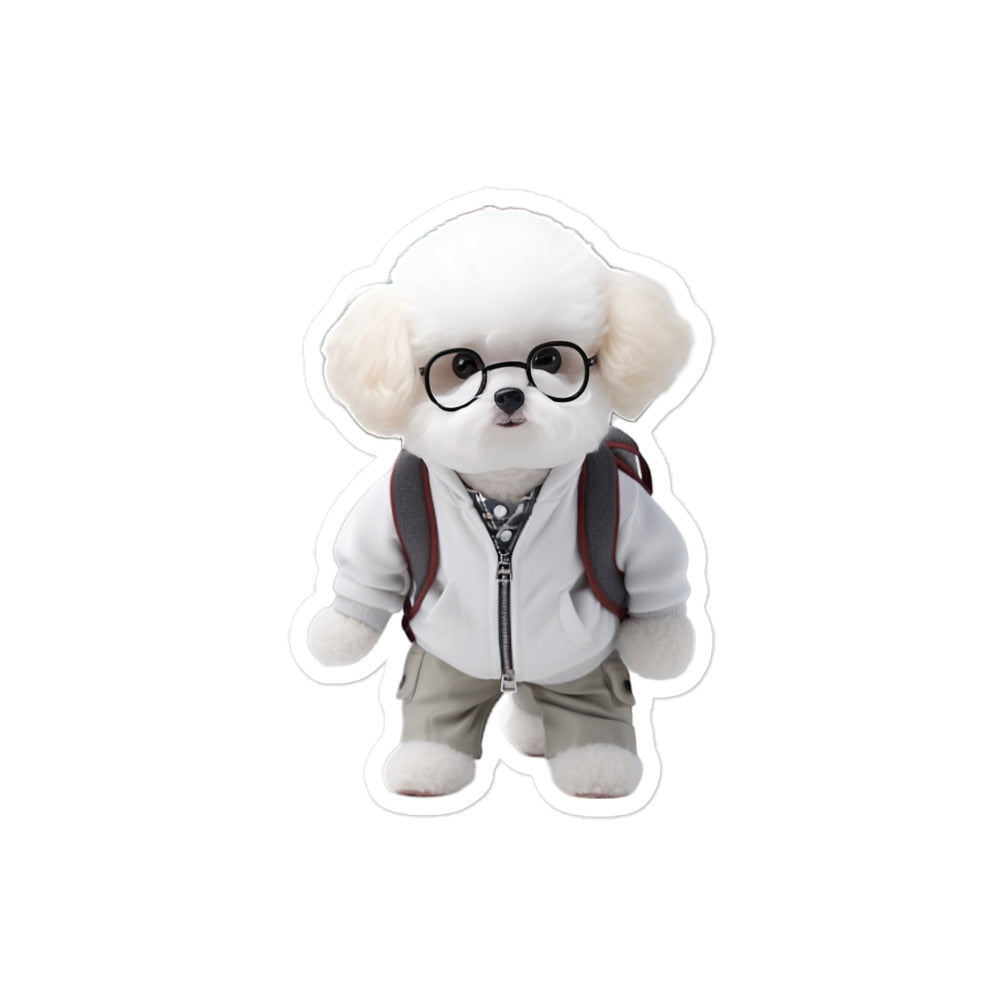 Bichon Frise Student Sticker - Stickerfy.ai