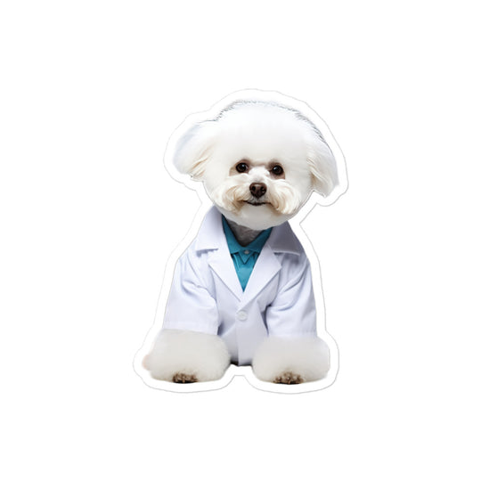 Bichon Frise Pharmacist Sticker - Stickerfy.ai