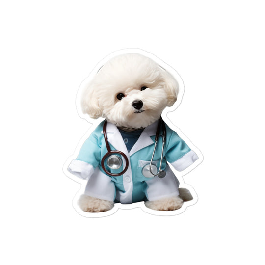 Bichon Frise Doctor Sticker - Stickerfy.ai