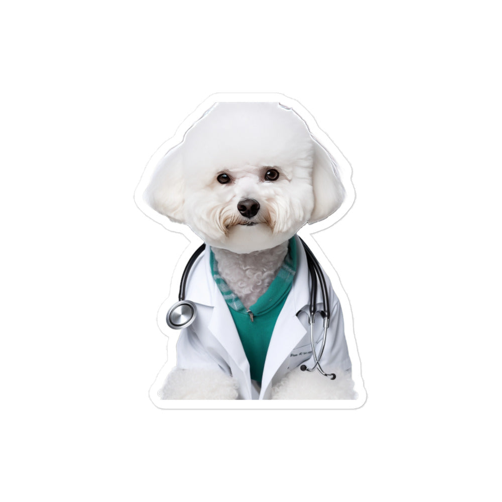Bichon Frise Doctor Sticker - Stickerfy.ai