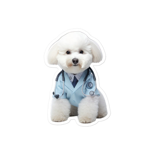 Bichon Frise Doctor Sticker - Stickerfy.ai