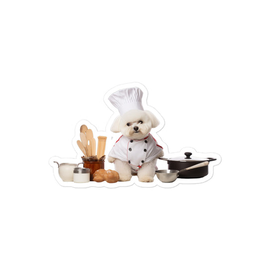 Bichon Frise Chef Sticker - Stickerfy.ai