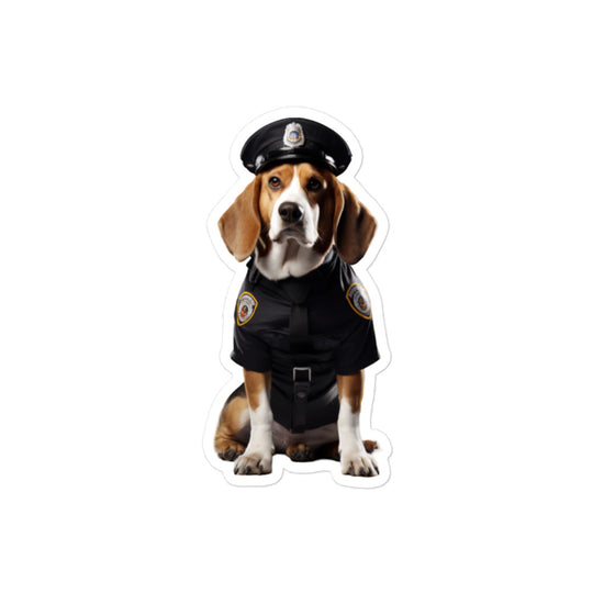 Beagle Security Officer Sticker - Stickerfy.ai