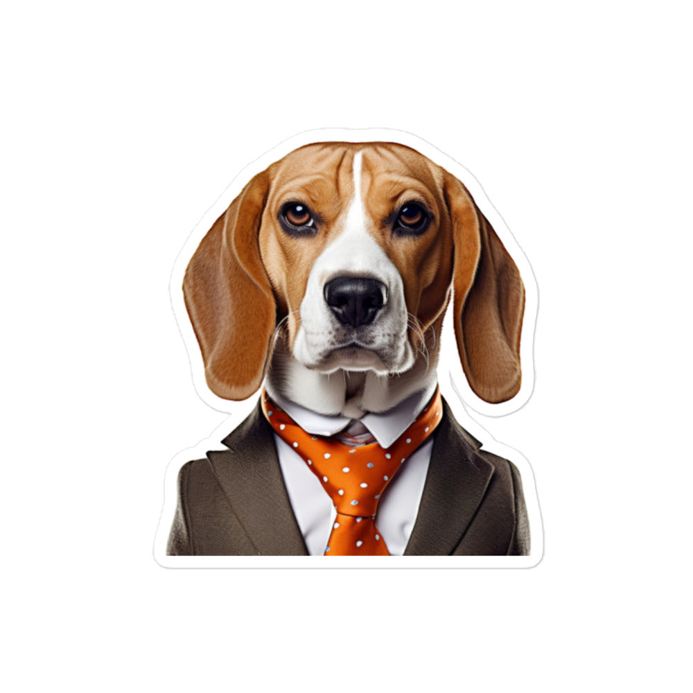 Beagle Sales Consultant Sticker - Stickerfy.ai