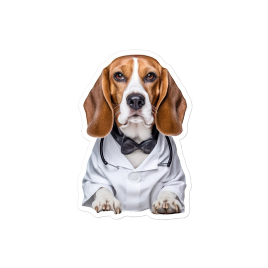 Beagle Pharmacist Sticker - Stickerfy.ai