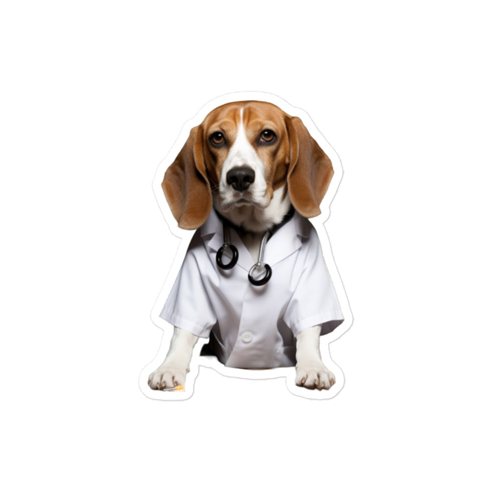 Beagle Pharmacist Sticker - Stickerfy.ai