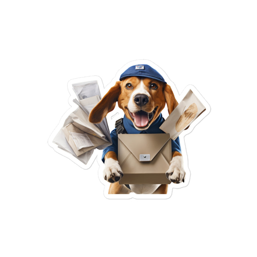 Beagle Mail Carrier Sticker - Stickerfy.ai