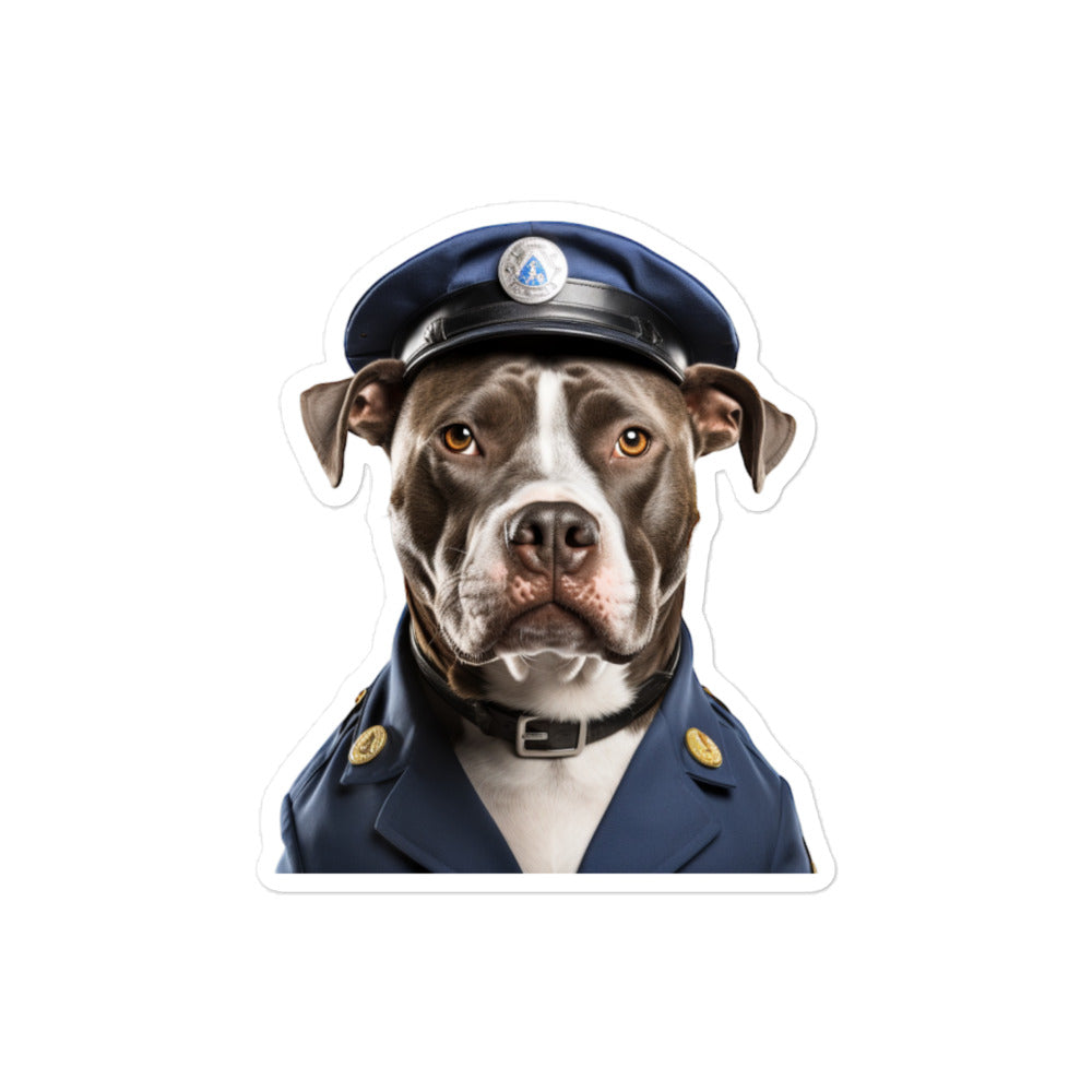 American Staffordshire Terrier Transit Operator Sticker - Stickerfy.ai