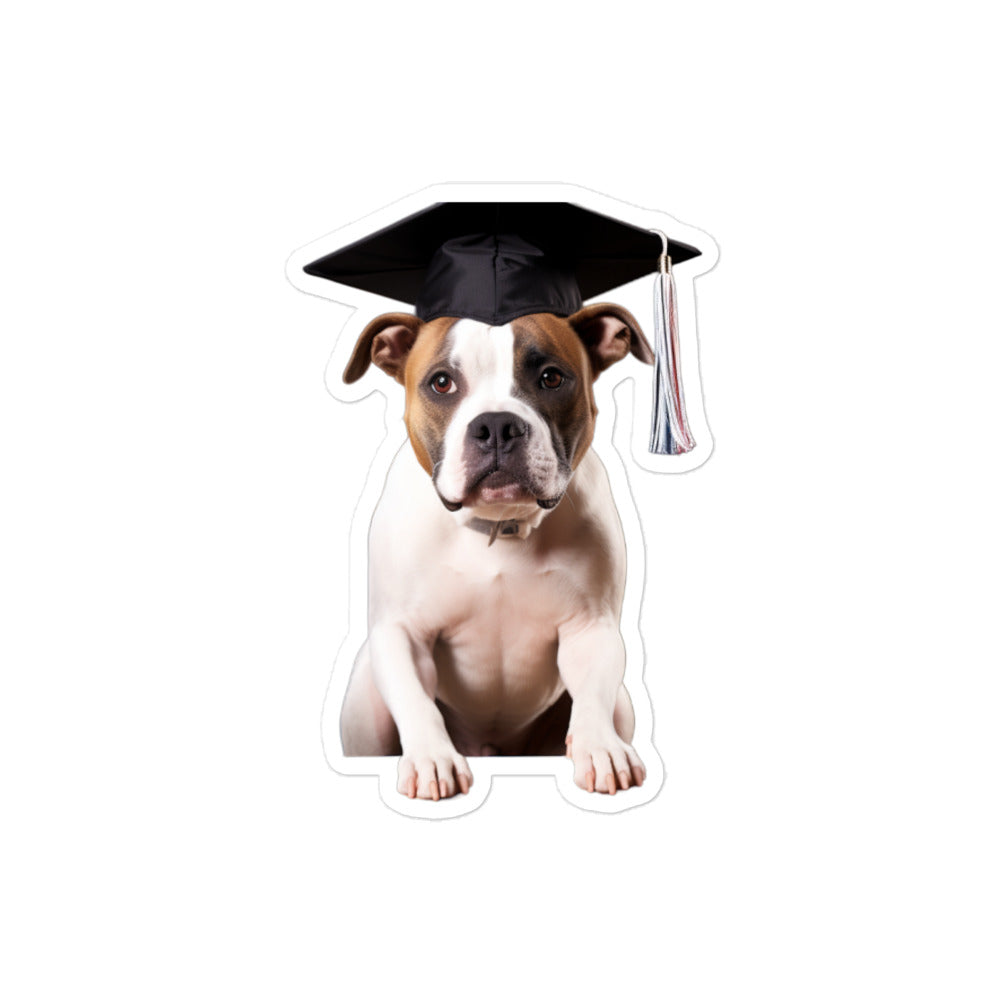 American Staffordshire Terrier Student Sticker - Stickerfy.ai